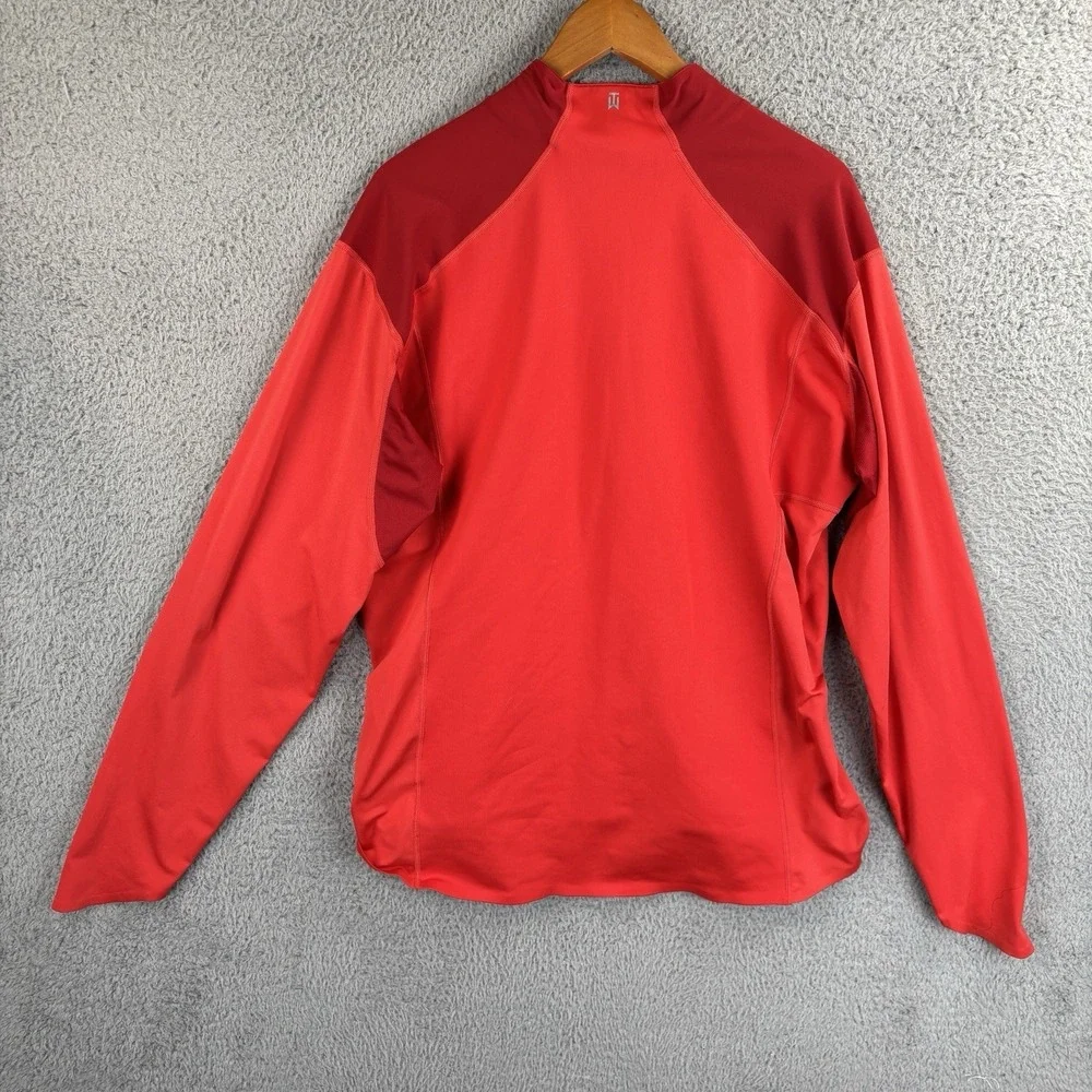 Nike Golf Tiger‎ Woods Shirt Mens Large Red 1/2 Zip Pullover